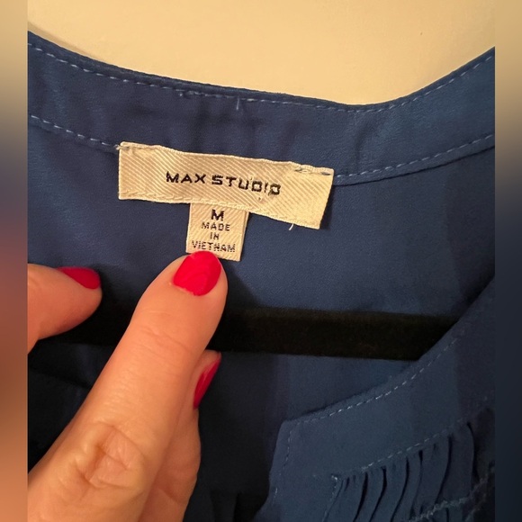 Max studio medium Women's Blue Blouse - Picture 2 of 5